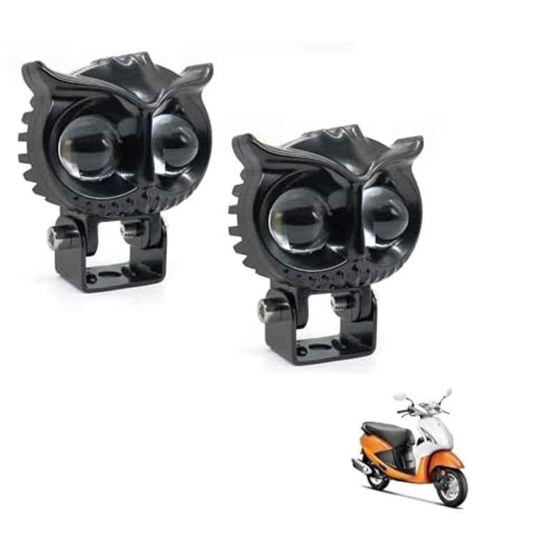 Kozdiko 2 Pcs Yellow & White Owl Eye Shape LED Amber Fog Light Set for Hero Pleasure
