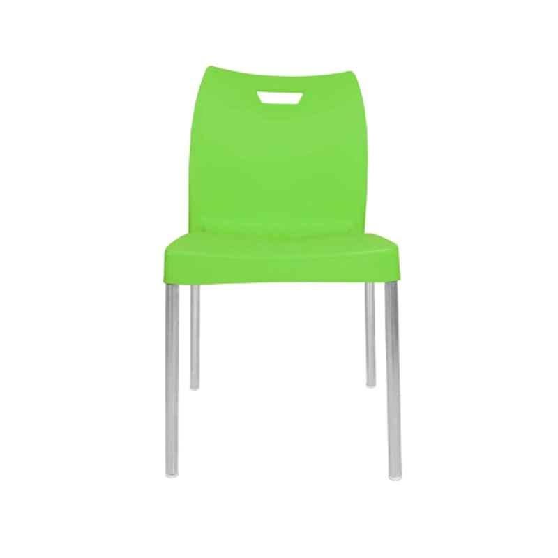 Diya Max Green Solid Back Plastic Chair without Arm
