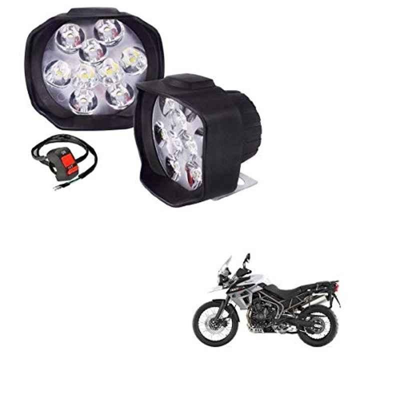 Kozdiko 2 Pcs Sheen 15W 9 LED 6000k Transformer Bumble Bee Style LED Fog Light Set for Triumph Tiger 800X CA, koz_81563