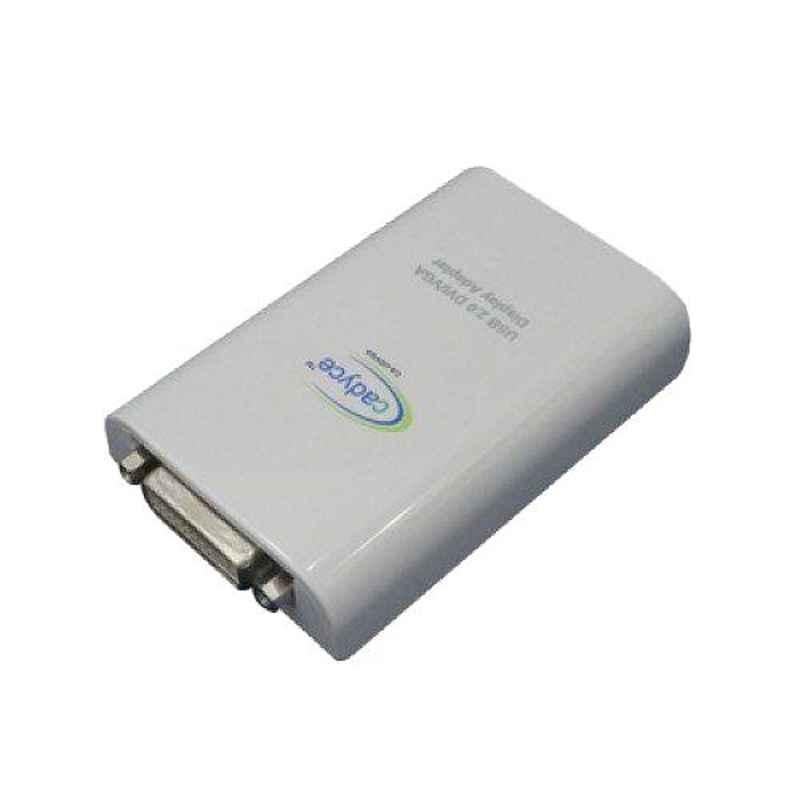 Cadyce White USB 2.0 DVI/VGA Display Adapter, CA-UDVGA