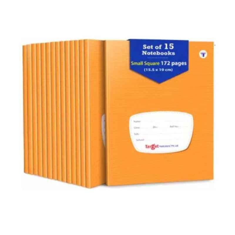 Target Publications 172 Pages Regular Small Square Math Notebooks for Kids & Students, 1256 (Pack of 15)