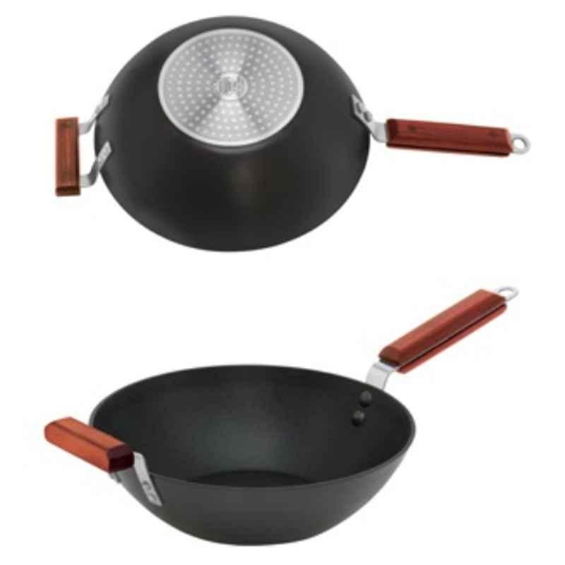 Hawkins Futura 3L 27cm Nonstick Induction Friendly Flat Bottom Deep Stir Fry Wok, INW 30
