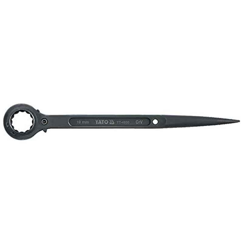 Yato YT-4930 10x12mm Alloy Steel Construction Wrench with Ratchet