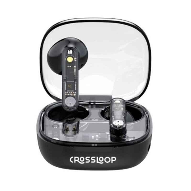 Crossloop F4 GEN True Plastic Black Wireless Earbuds with Mic, CSLGEN321
