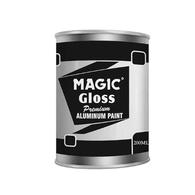 Magic Paints Silvio 200ml Gloss Finish Aluminum Paint for Metal Gates, Windows, Shutters & Machinery