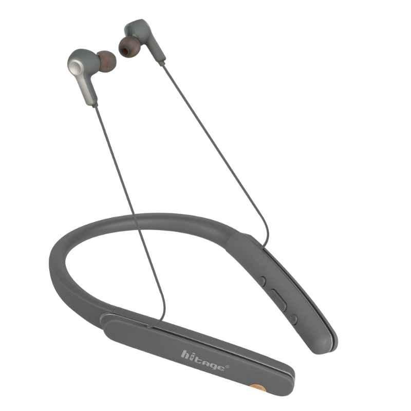 Hitage Zombie Grey Bluetooth Neckband Earphone with 48hr Play Time, NBT-722