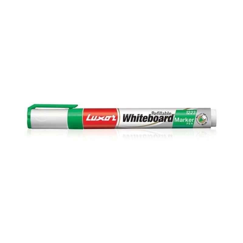 Luxor 1223 Refillable Green Whiteboard Marker (Pack of 10)
