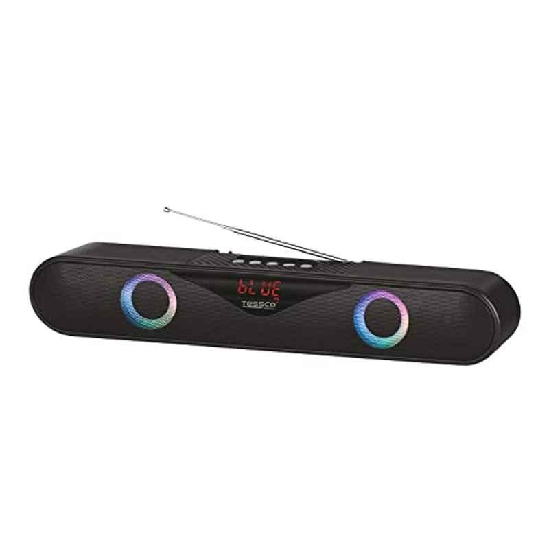 Tessco 10W Black Wireless Bluetooth Speaker with 2 Driver, FS-345