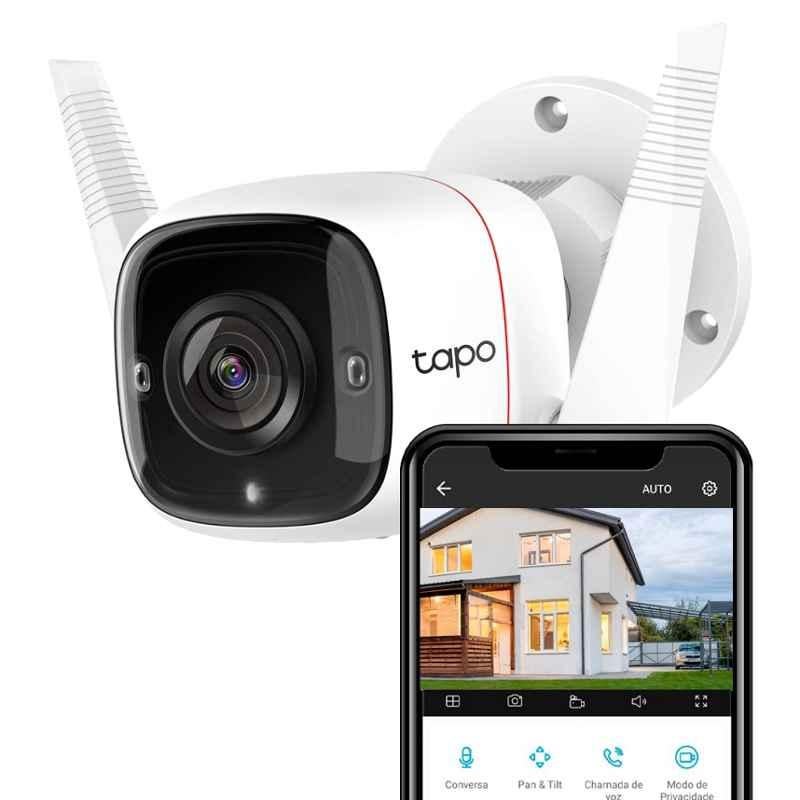 TP-LINK Tapo C320WS 4MP 2K QHD Outdoor Smart WiFi Camera with Alexa Enable, IP66, Full Color Starlight Night Vision, 2-Way Audio & 512GB SD Storage