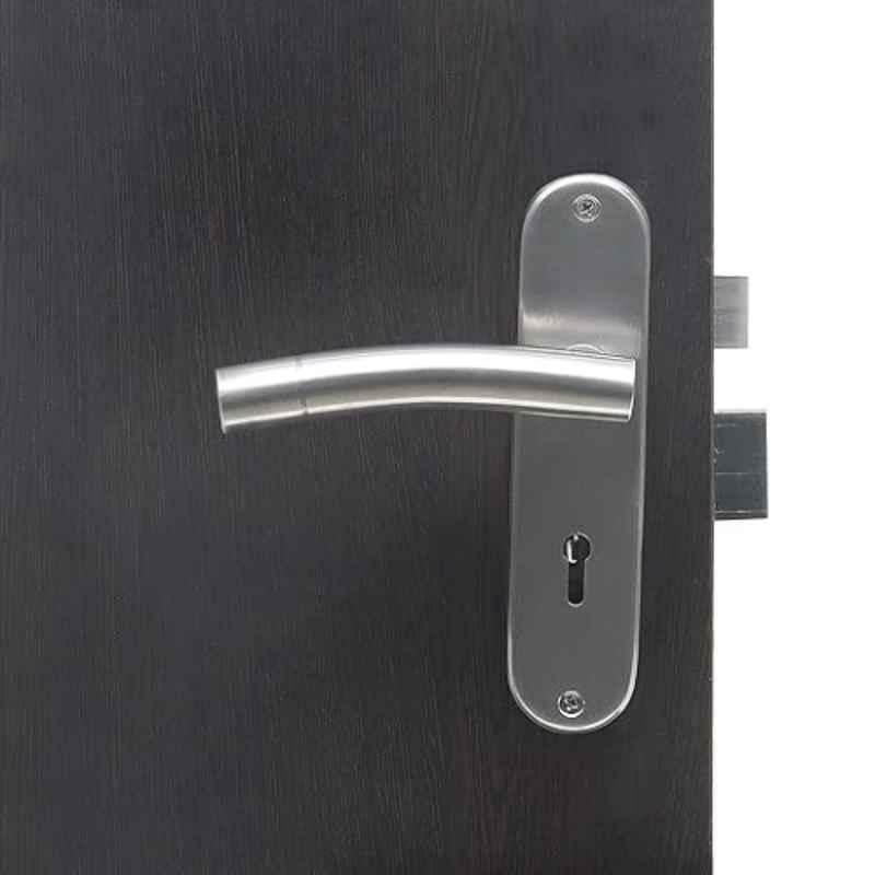 Homexpert MG-1102 8 inch Stainless Steel Silver Round KY Plate Mortise Door Lock Set