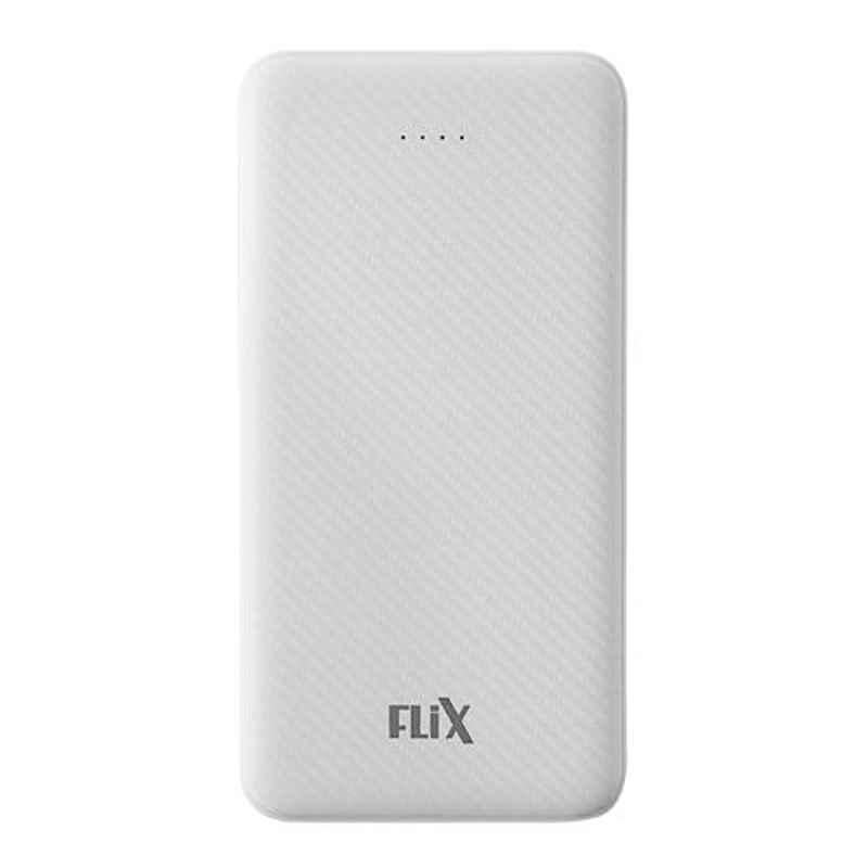 Flix Decathon 10000mAh White Slim Power Bank, XPB-101S