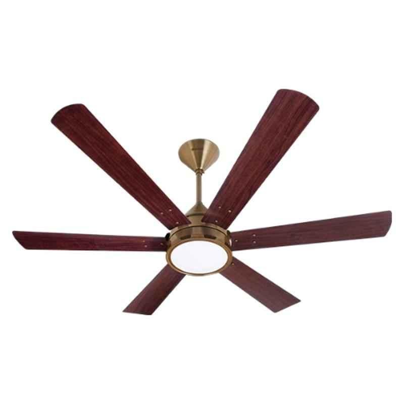 Breezalit Alina 80W Antique Brass Designer Ceiling Fan with Remote, BZ001, Sweep: 1200 mm