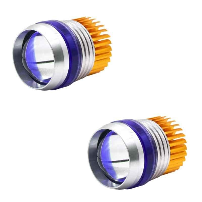 AllExtreme EXU2PLB2 U2 Projector Dual Ring COB Blue LED Headlight (Pack of 2)