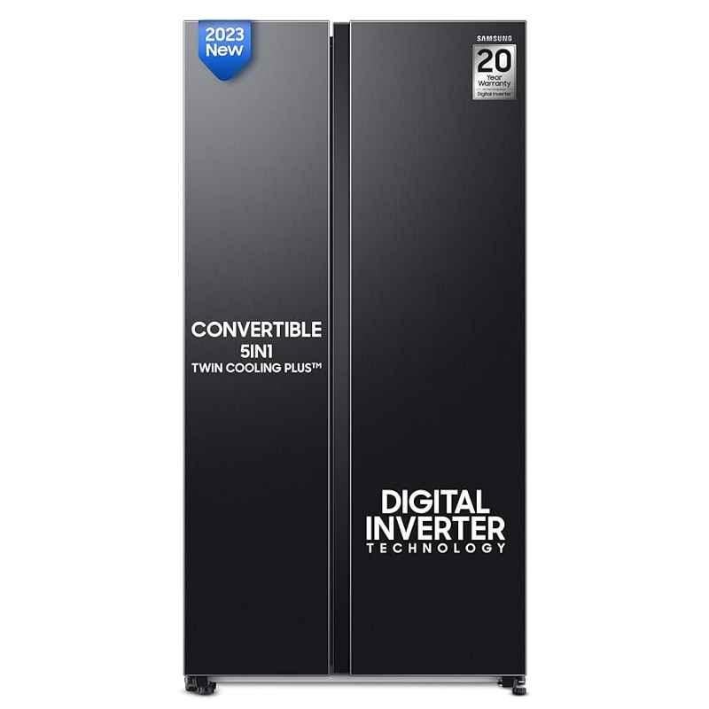 Samsung 633 Litre 2 Star Black Side by Side Refrigerator, RS78CG8543B1HL