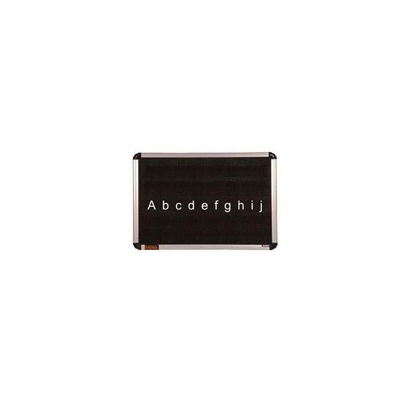 Asian Perforated Black Dotted Board with 100 Alphabetic Letters, Size: 36 mm