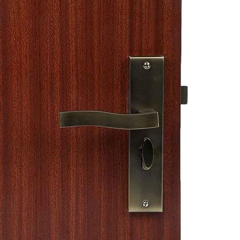 Handle Waala Viva 8 inch 60mm Stainless Steel Antique Brass Finish Cylindrical Plate One Side Key Mortise Door Lock Set