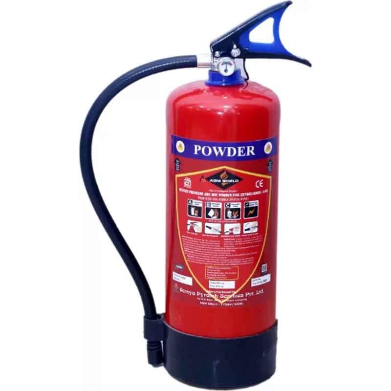 Agni Shield 6kg Mild Steel ABC Powder Type Fire Extinguisher, AS-6