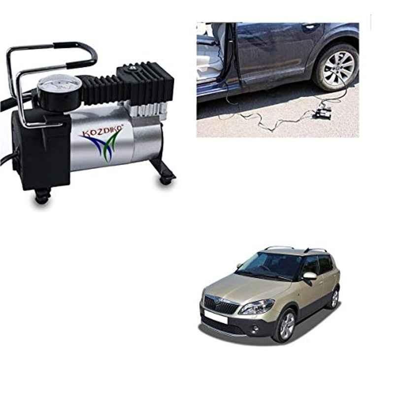Kozdiko 12V DC Heavy Duty Metal Tyre Inflator for Skoda Fabia, Tyre_Inflator_D49
