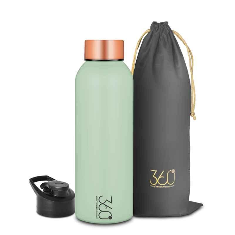 360 Love Aqua 1L Stainless Steel Single Wall Olive Water Bottle (Pack of 3)