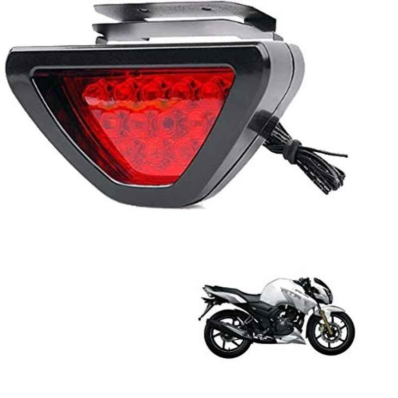 Kozdiko 12 LED Triangle Shape Bike Brake Light with Flash Mode for TVS Apache RTR 180, koz_94756