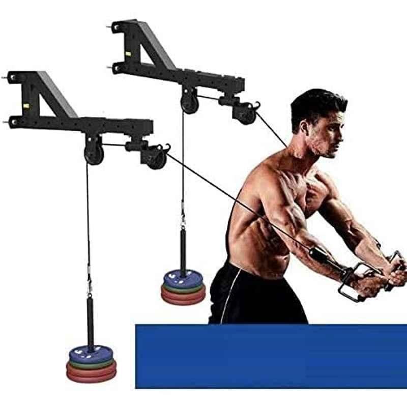 Allyson 100kg Steel Black Fitness Gym Cable Crossover (Pack of 2)