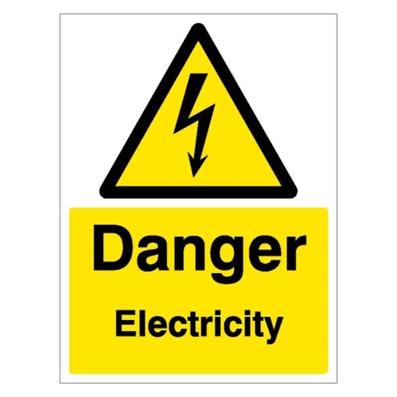 SUNSIGNS 400x600mm Vinyl Danger Electricity Signage, SN0034VNLOTHPIXAP