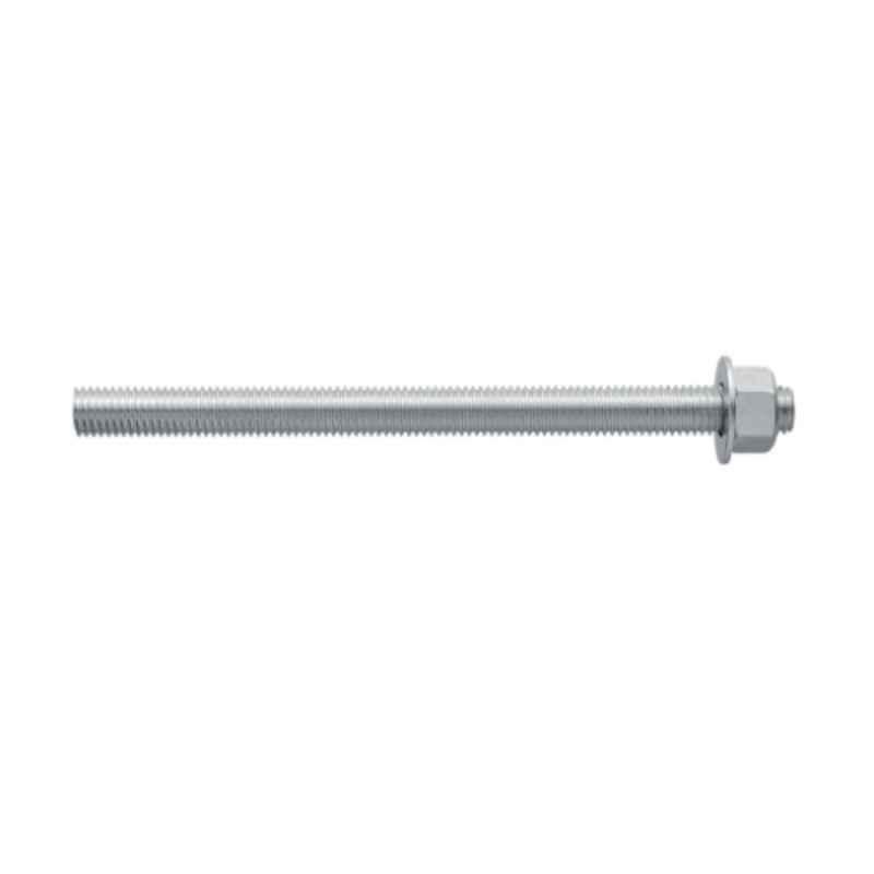 Hilti HIT-C-4.8 M12x220mm Carbon Steel Zinc-Plated Anchor Rod for Injectable, 3485284 (Pack of 10)