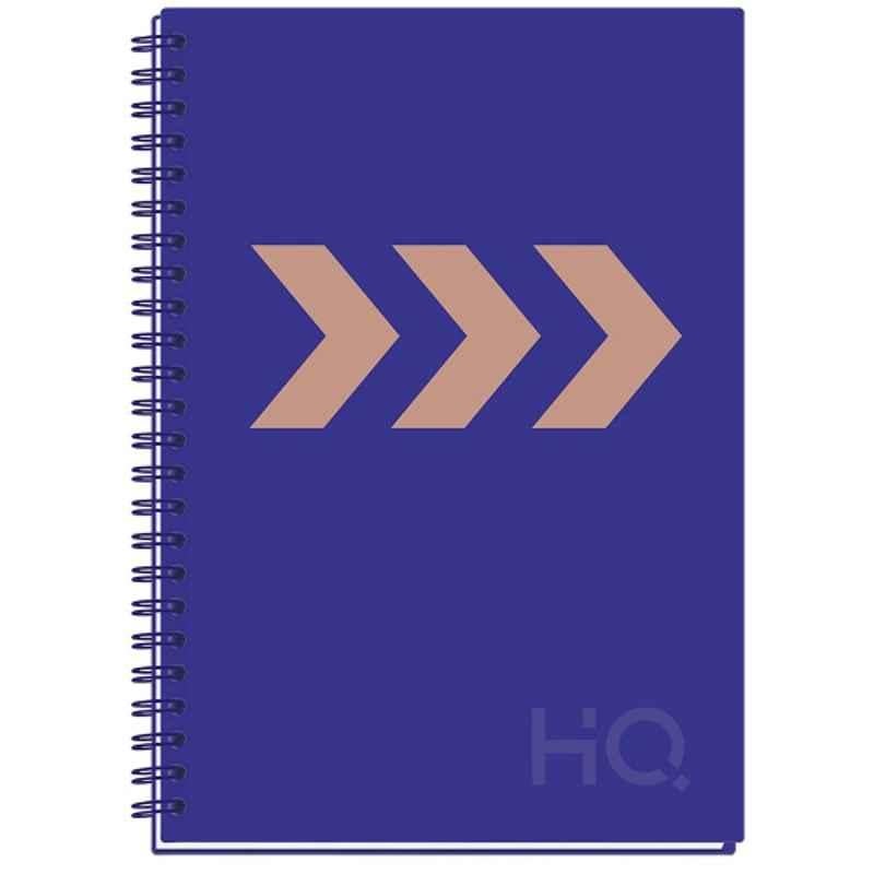 Navneet HQ A5 192 Pages Blue Single Line Case Wiro Bound Corporate Edge Diary, 27027-10