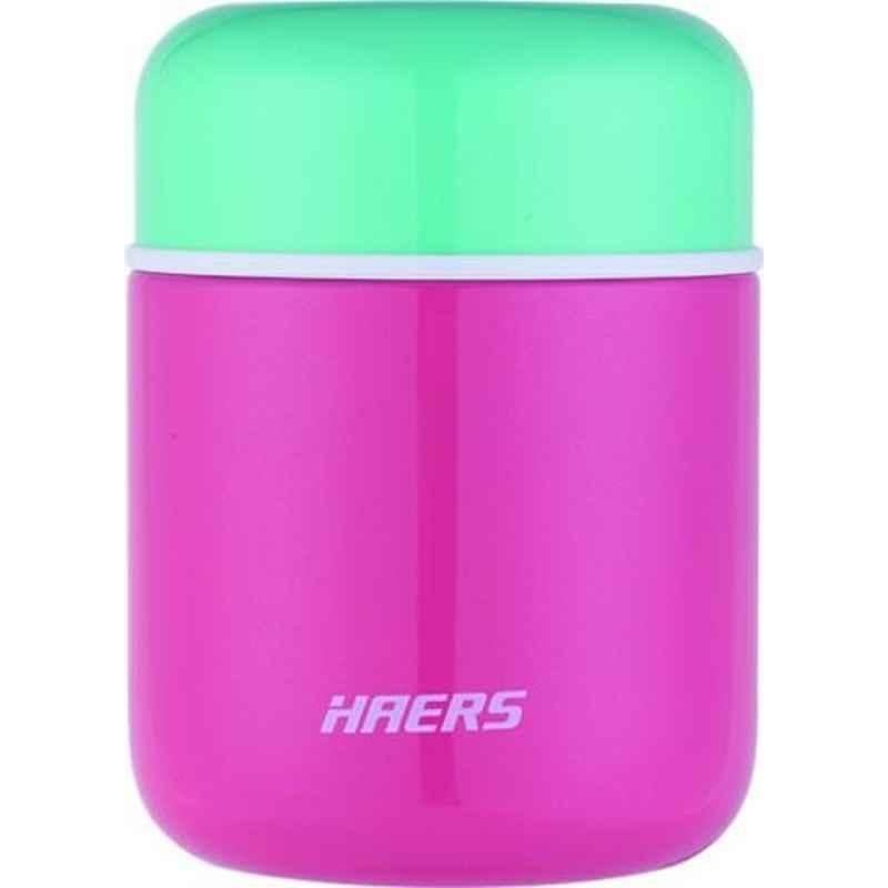 Haers 280ml Stainless Steel Red Thermal Food Jar, HR-280-3-RED (Pack of 3)