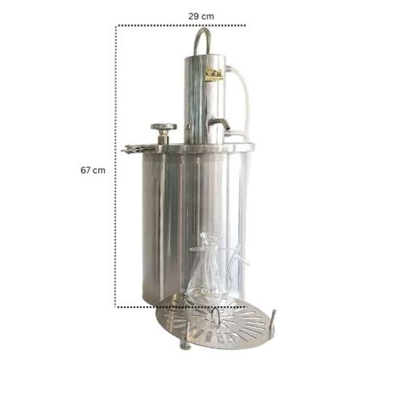 HM Herbals 10 Litre Stainless Steel Mini Distillation Unit, HM10