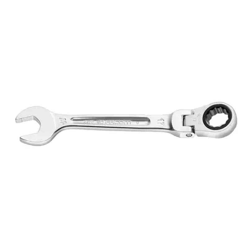 Facom 7mm Satin Chrome Flex Ratchet Combination Wrench, 467BF.7