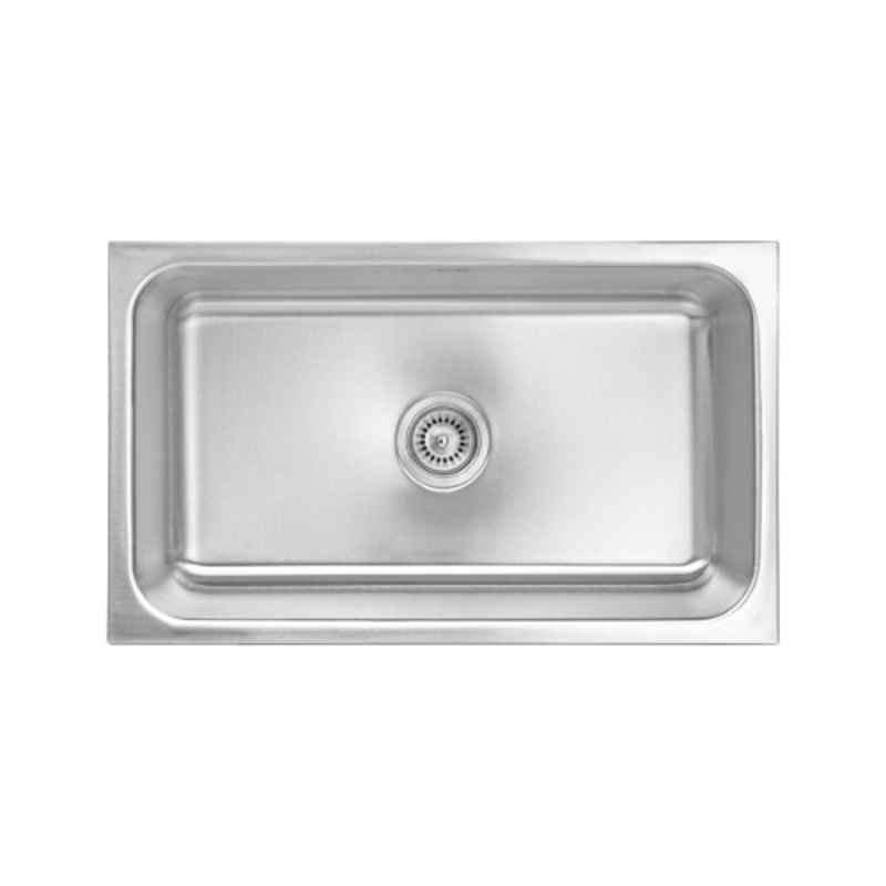 Neelkanth Die Pressed 762x457mm Stainless Steel Single Bowl Matt Kitchen Sink, NKR-DD-SB 3018 M