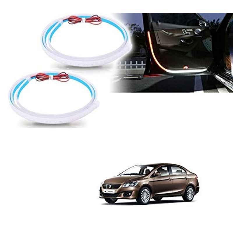 Kozdiko 2 Pcs 120cm Car Door Opening Warning LED Strips Safety Light Set for Maruti Suzuki Ciaz