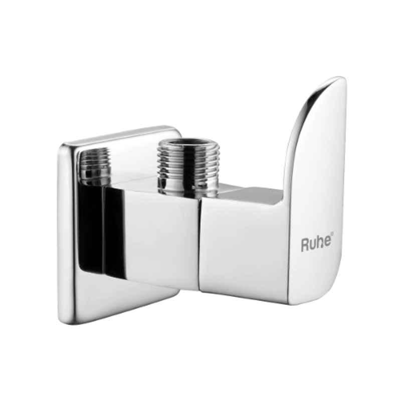 Ruhe Pristine Brass Chrome Finish Angle Valve, 11-0206