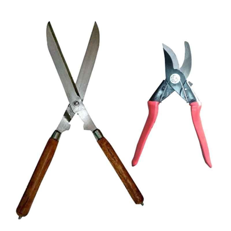 Pier Imports 2 Pcs Hedge Shear & German Garden Pruner Garden Tool Kit, PI-126