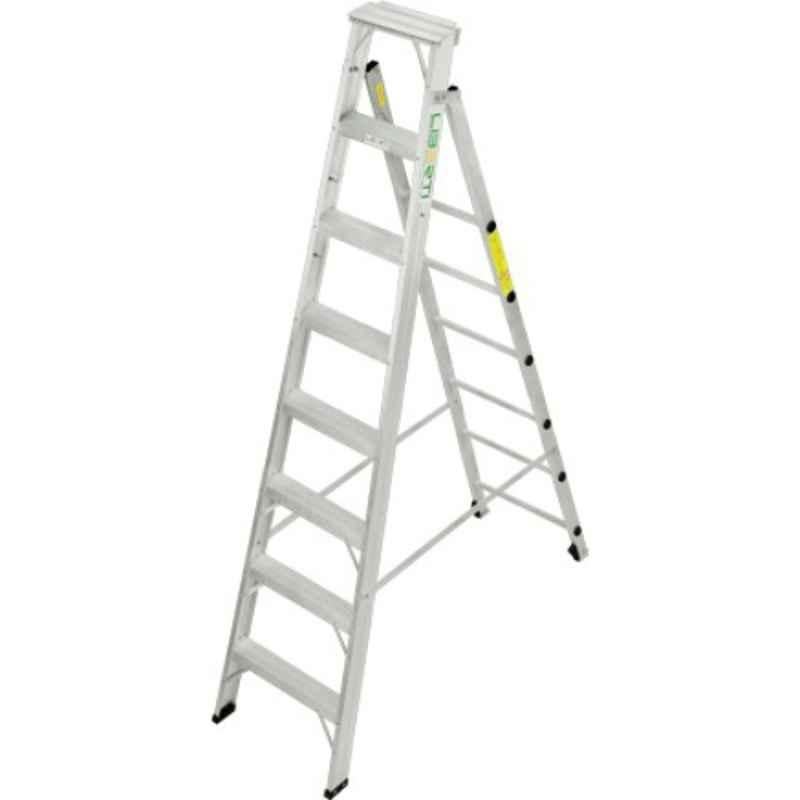 Liberti 7x6 Step Aluminium Silver Foldable Step Ladder, LB-2008