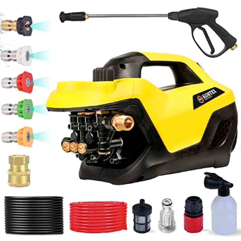 Kortex 2800W 180bar Yellow High Pressure Car Washer Set with Copper Winding, KORTEX Y10