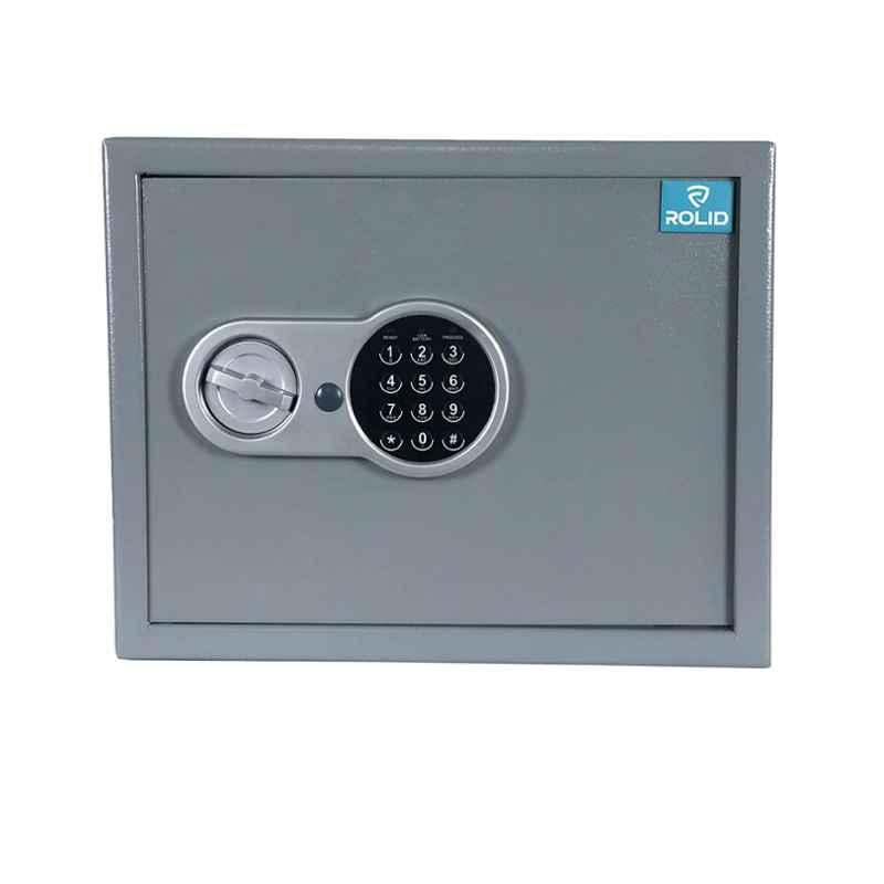 Rolid 33.98L Steel Single Walled Grey Digital Home Safe, EF002