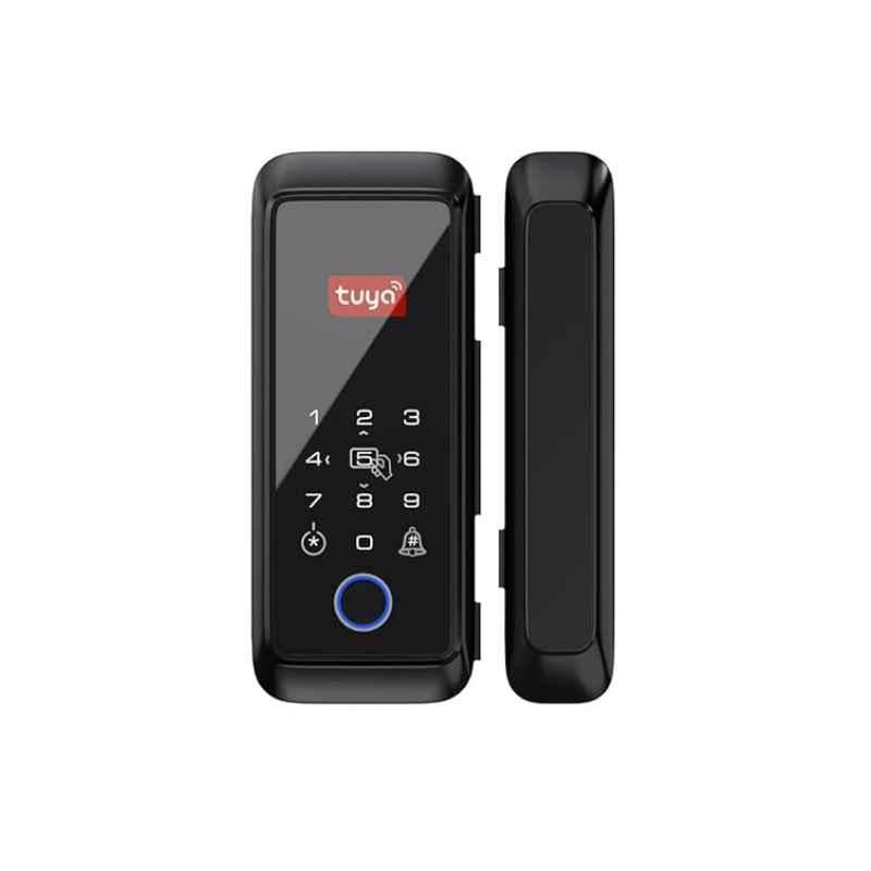Golens X36 ABS & Alloy Black Smart Glass Door Lock