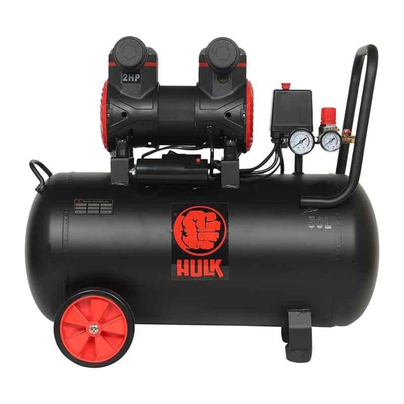 HULK 50 Litre 2HP Iron Oil Free Air Compressor with Copper Winding, HSC50
