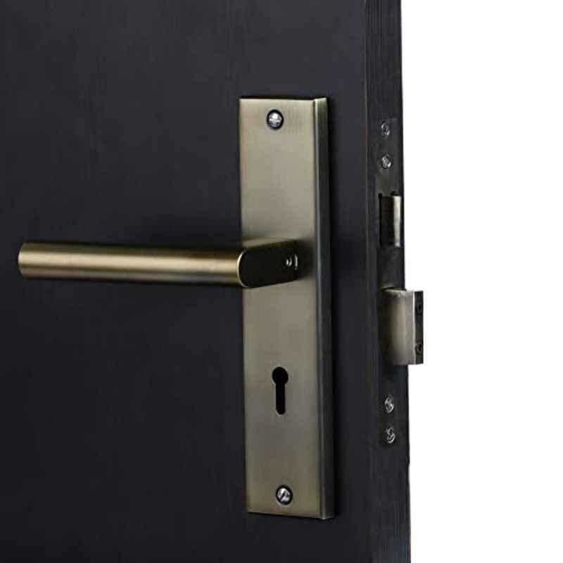 Homexpert MG301 Stainless Steel Antique Brass Finish 6 Lever Heavy Duty Mortise Door Lock Set