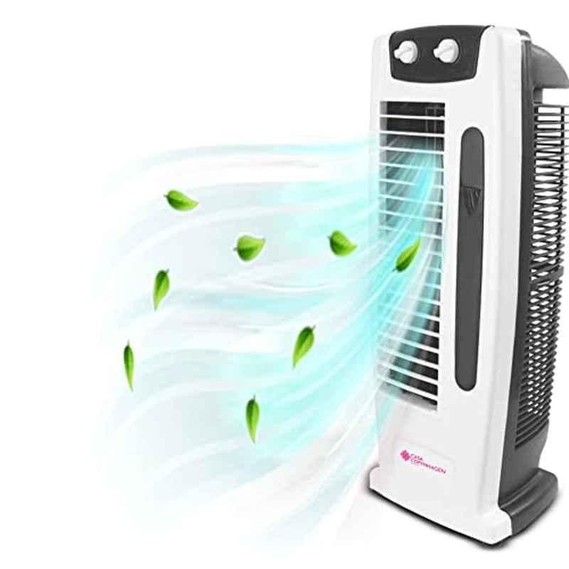 Casa Copenhagen 5L 165W Metal Black & White Tower Air Cooler, CCTOWERFANA10.5