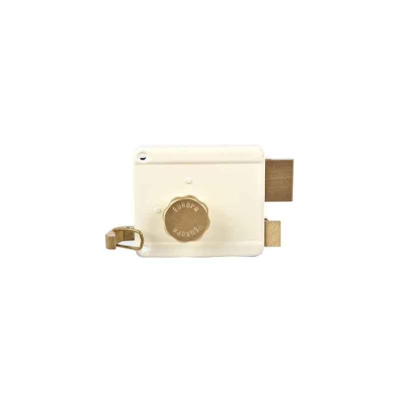 Europa 5 Pin Ivory Night Latch Main Door Lock, 6010