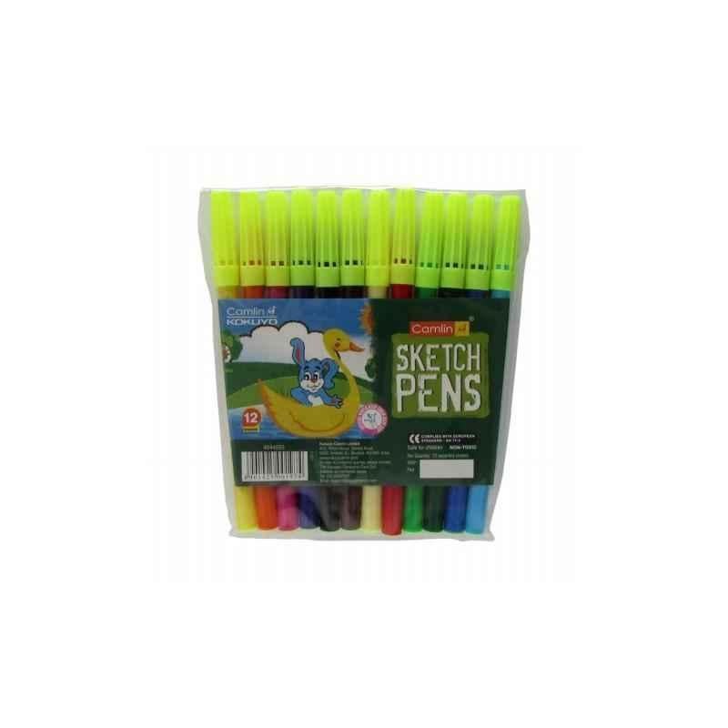 Camlin 12 Shade Sketch Pen, 4044555 (Pack of 50)