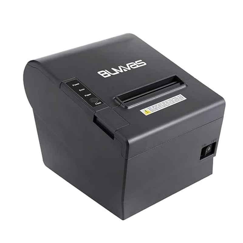 Buvvas 80mm USB & LAN Receipt Thermal Label Printer with Autocutter & 1 Year Warranty, HS-802UL