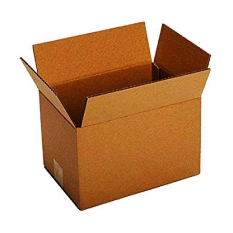 ABS 12x6x4 inch 3 Ply Paper Brown Rectangular Corrugated Box, ABS002 (Pack of 75)
