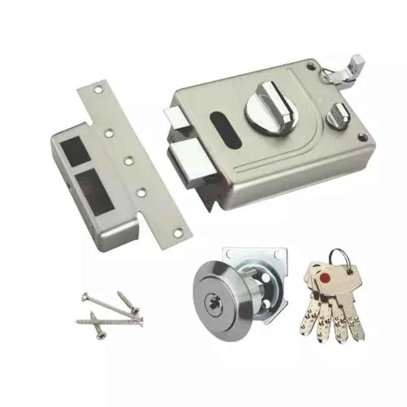 Harrison Duro Bolt 128x96x28mm Iron Silver Door Rim Lock, 5523
