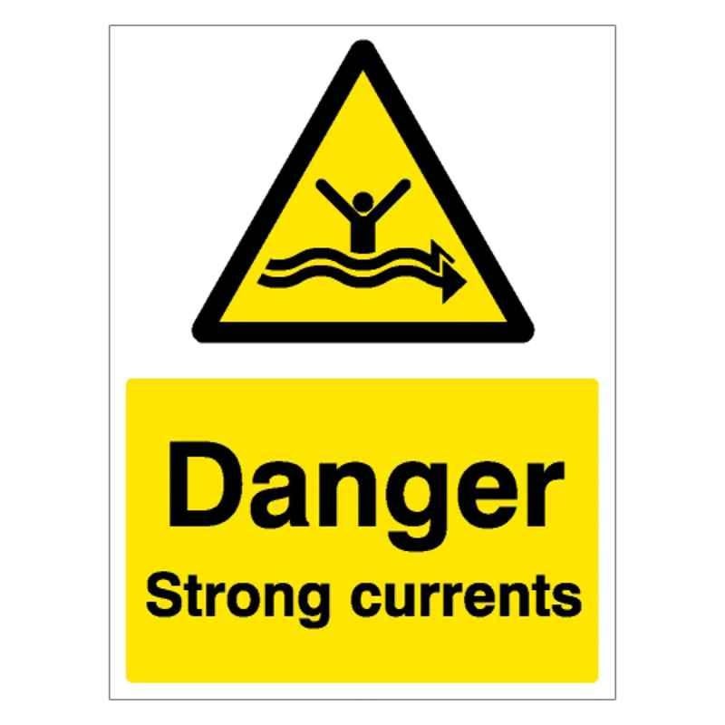 SUNSIGNS 150x100mm Vinyl & Acrylic Sandwich Danger Strong Currents Signage, SN0031VNLM1HPIDAD