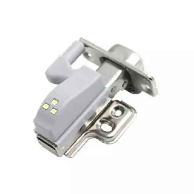 Harrison HQ Cold Rolled Steel Nickel Finish 8 deg Half Overlay Hydraulic LED Hinge, 0898