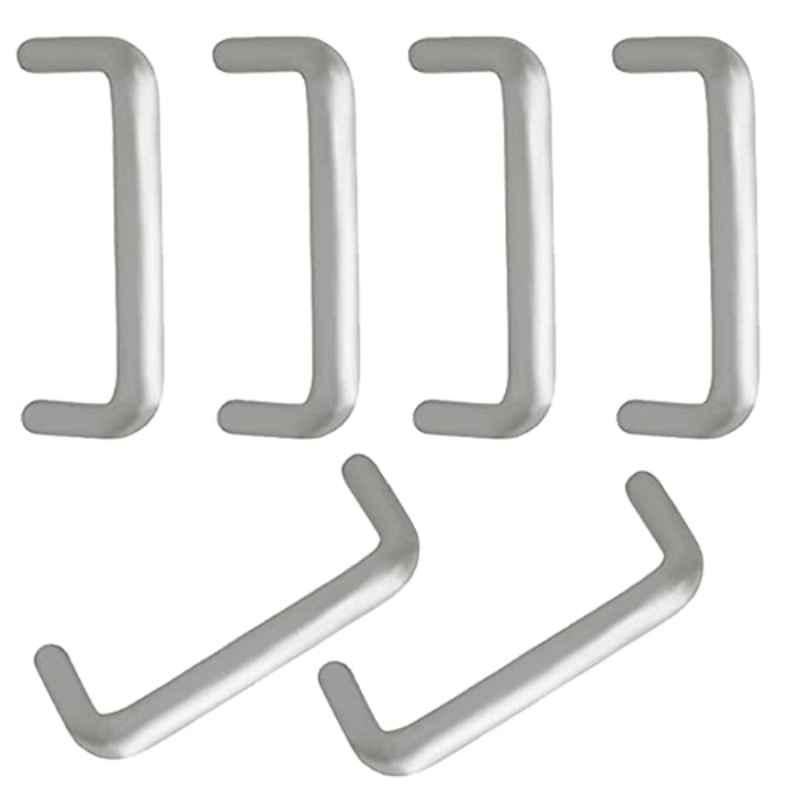 Screwtight A100901SAA-6 6 inch Aluminium Satin Finish D Shape Door Handle (Pack of 6)